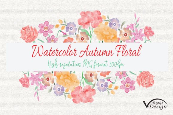 Download Watercolor Autumn Floral Frame Clipart - Premium Resources